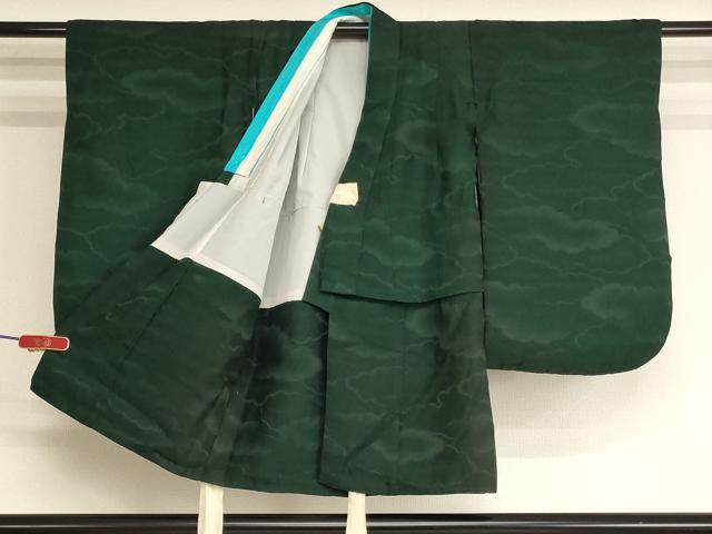 平和屋着物[]七五三　男の子　祝着・長襦袢セット　雲重ね地紋　天鵞絨色　洗える着物　AABK9240ja