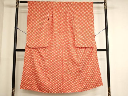 平和屋着物∵女の子　十三参り　子供　祝着　総絞り　鹿の子文　正絹　逸品　AABK9246ja