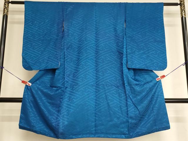 平和屋着物[]七五三　男の子　祝着　紗綾型地紋　紺碧色　正絹　逸品　AABK9252ja