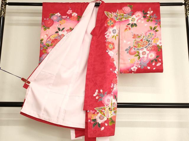 平和屋本店[]お宮参り　女の子　祝着　産着　初着　のしめ　駒刺繍　花鼓文　折り鶴　暈し染め　金糸　金彩　箱付き　逸品　AABK9275ja