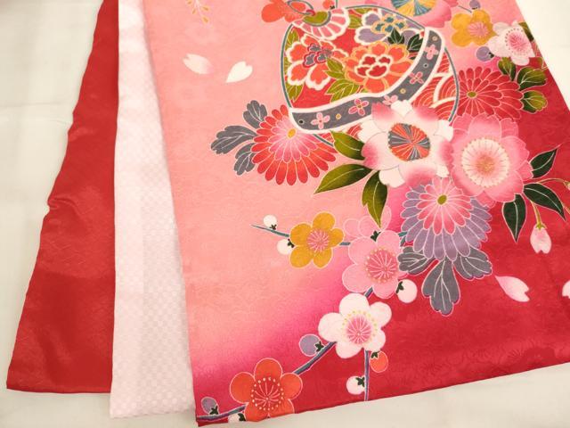 平和屋本店[]お宮参り　女の子　祝着　産着　初着　のしめ　駒刺繍　花鼓文　折り鶴　暈し染め　金糸　金彩　箱付き　逸品　AABK9275ja