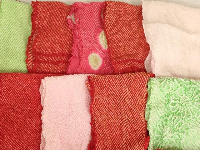 平和屋着物[]七五三　女の子　和装小物　帯揚げ25枚セット　総絞り　中抜き絞り　正絹　逸品　未使用品あり　AABK9292ja