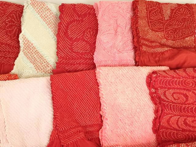 平和屋着物[]七五三　女の子　和装小物　帯揚げ25枚セット　総絞り　中抜き絞り　正絹　逸品　未使用品あり　AABK9295ja