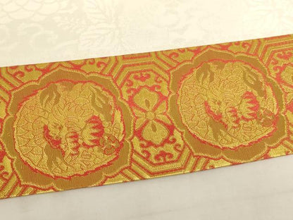平和屋本店▼打敷　内敷19点セット　金襴　龍丸文　法衣　寺院　仏具　仏教　僧侶　神職　装束　AABK9304ja