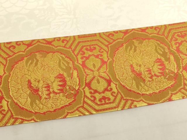 平和屋本店▼打敷　内敷19点セット　金襴　龍丸文　法衣　寺院　仏具　仏教　僧侶　神職　装束　AABK9304ja