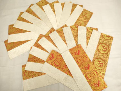 平和屋本店▼打敷　内敷19点セット　金襴　龍丸文　法衣　寺院　仏具　仏教　僧侶　神職　装束　AABK9304ja