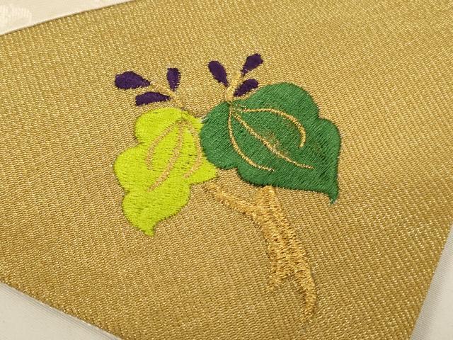 平和屋本店▼打敷　内敷2点セット　三角　金襴　刺繍　鳳凰草花文　法衣　寺院　仏具　仏教　僧侶　神職　装束　AABK9311ja