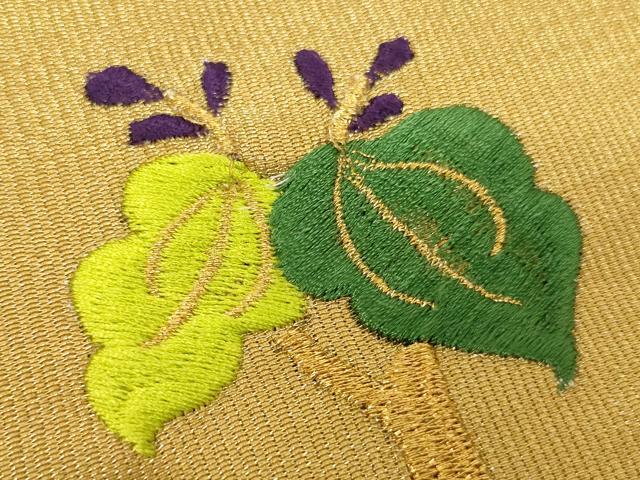 平和屋本店▼打敷　内敷2点セット　三角　金襴　刺繍　鳳凰草花文　法衣　寺院　仏具　仏教　僧侶　神職　装束　AABK9311ja