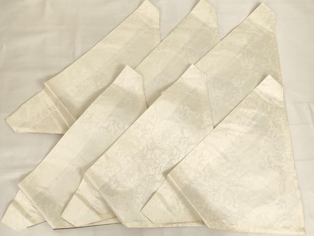 平和屋本店▼打敷　内敷6点セット　三角　八藤　抱き牡丹　法衣　寺院　仏具　仏教　僧侶　神職　装束　AABK9313ja