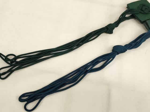 平和屋本店▼輪袈裟2点セット　竜胆車　抱き花杏葉　金糸　箱付き　法衣　寺院　仏具　仏教　僧侶　神職　装束　未使用　AABK9320ja