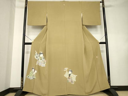 平和屋着物●豪華色留袖　作家物　童子　金彩　正絹　逸品　AABK9327ck