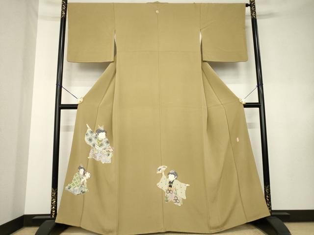 平和屋着物●豪華色留袖　作家物　童子　金彩　正絹　逸品　AABK9327ck