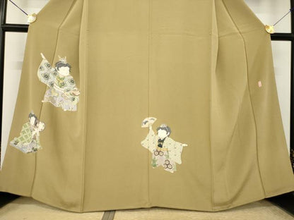 平和屋着物●豪華色留袖　作家物　童子　金彩　正絹　逸品　AABK9327ck