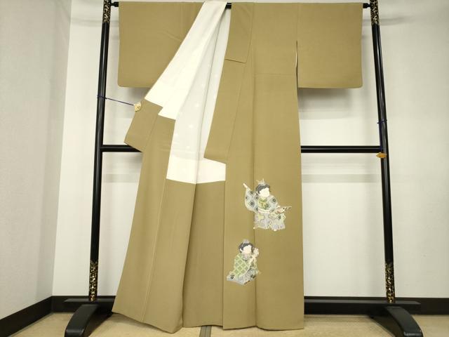 平和屋着物●豪華色留袖　作家物　童子　金彩　正絹　逸品　AABK9327ck