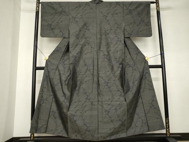 平和屋着物●本場大島紬　枝菊　正絹　逸品　AABK9328ck