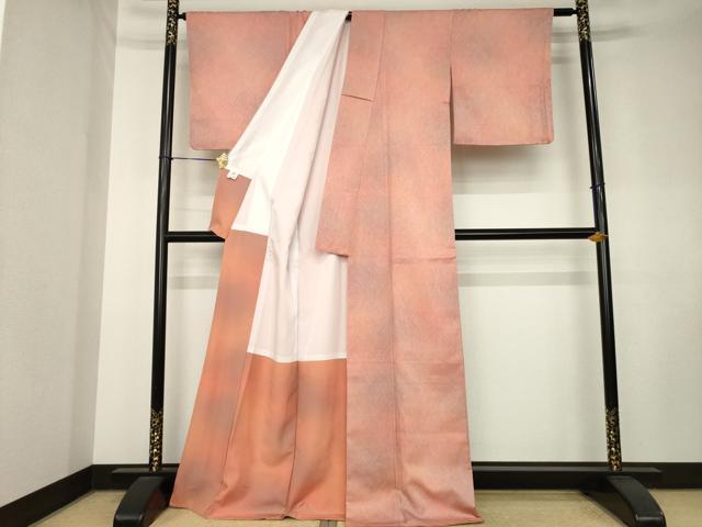 平和屋着物●小紋　霞文　洗える着物　AABK9329ck