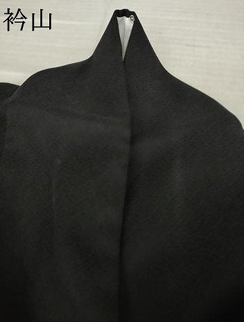 平和屋着物●染色作家　斉藤三才　訪問着　横段文　黒地　正絹　逸品　AABK9334ck