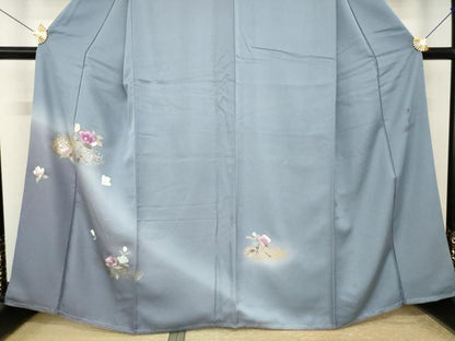 平和屋着物●西陣　京の名門　じゅらく謹製　帝王紫(古代帝王紫)　訪問着　枝花文　暈し染め　金彩　正絹　逸品　未使用　AABK9335ck