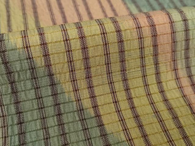 平和屋着物●上質な紬　斜縞　正絹　逸品　AABK9342ck