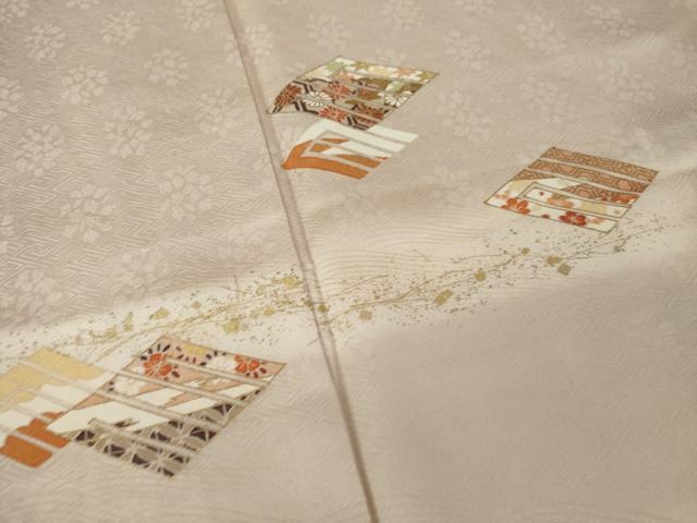 平和屋着物●訪問着　源氏香花文　暈し染め　金彩　鈴乃屋扱い　正絹　逸品　AABK9353ck