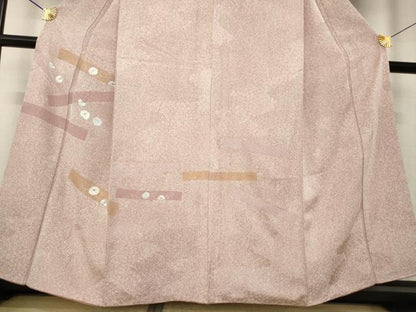平和屋着物●訪問着　刺繍　短冊花文　正絹　逸品　AABK9360ck