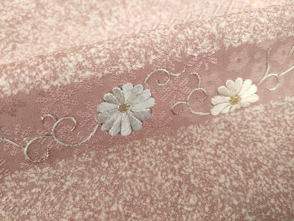 平和屋着物●訪問着　刺繍　短冊花文　正絹　逸品　AABK9360ck