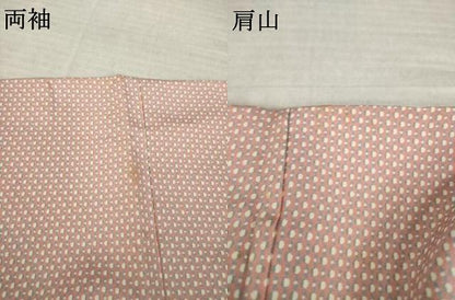 平和屋着物●上質な小紋　幾何学文様　正絹　逸品　AABK9364ck