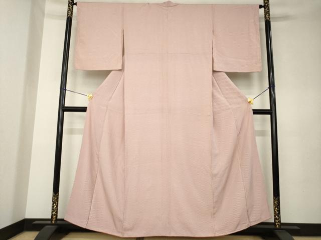 平和屋着物●上質な小紋　幾何学文様　正絹　逸品　AABK9364ck
