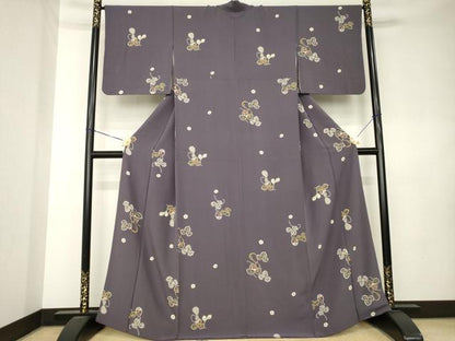 平和屋着物●上質な小紋　瓢箪　金彩　正絹　逸品　AABK9367ck