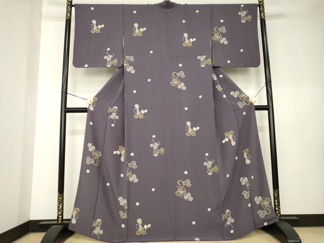 平和屋着物●上質な小紋　瓢箪　金彩　正絹　逸品　AABK9367ck