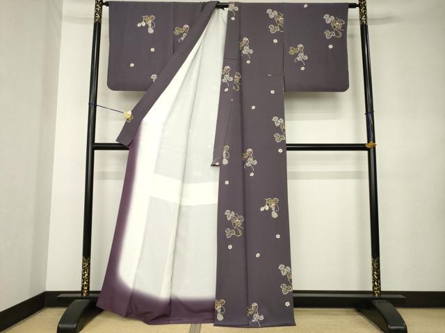 平和屋着物●上質な小紋　瓢箪　金彩　正絹　逸品　AABK9367ck