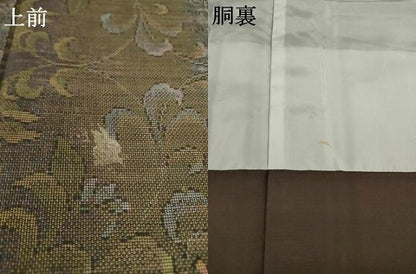 平和屋着物●本場大島紬　9マルキ　楽器花間道　正絹　逸品　AABK9371ck