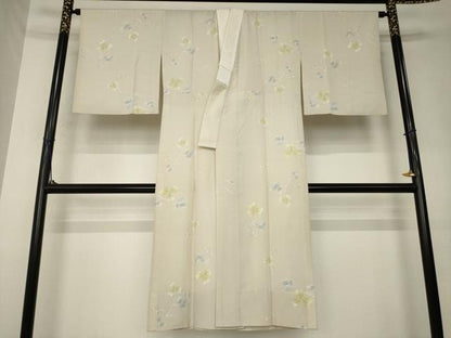 平和屋着物●長襦袢　無双仕立て　花蔦草文　やまと誂製　半衿ビーズ　正絹　逸品　AABK9379ck