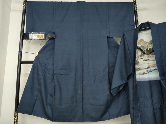 平和屋着物●男性　本場大島紬　アンサンブル　100亀甲　総詰め　植田登美義作　証紙付き　正絹　逸品　AABK9385ck