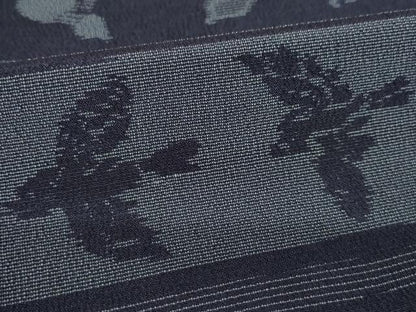 平和屋着物●お召　横段文　成り物　正絹　逸品　AABK9390ck