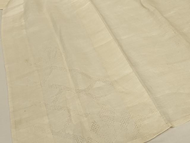 平和屋着物＊夏物　長襦袢　抽象文様　鳥の子色　麻　AABK9401jd