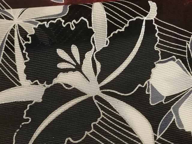 平和屋着物＊夏物　訪問着　絽　草花文　暈し染め　銀彩　洗える着物　AABK9403jd