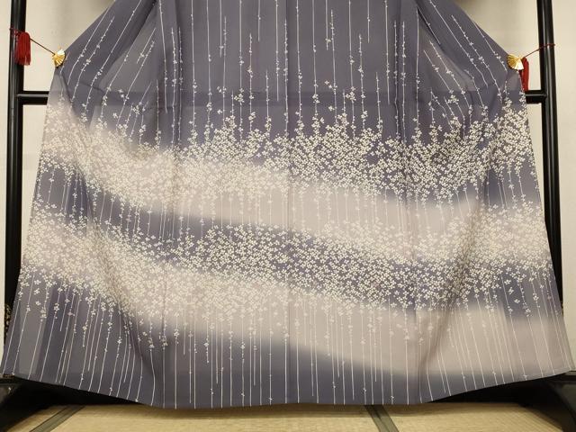 平和屋着物＊夏物　訪問着　絽　枝垂れ花文　暈し染め　正絹　逸品　AABK9404jd