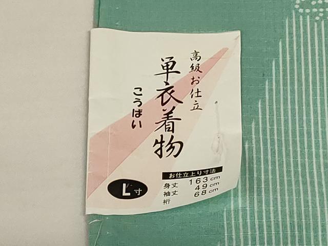 平和屋着物＊夏物　小紋　紅梅織　舞花間道　洗える着物　AABK9405jd