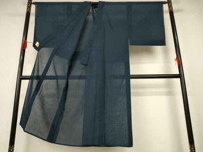 平和屋着物＊夏物　男性　紗紬　褐返色　正絹　逸品　AABK9407jd