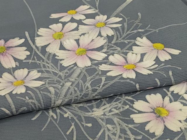 平和屋着物＊夏物　訪問着　絽　草花文　ろうけつ染め　金彩　正絹　逸品　未使用　AABK9408jd