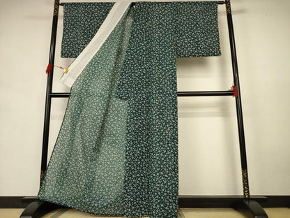 平和屋着物＊夏物　小紋　絽　花尽くし　洗える着物　AABK9410jd