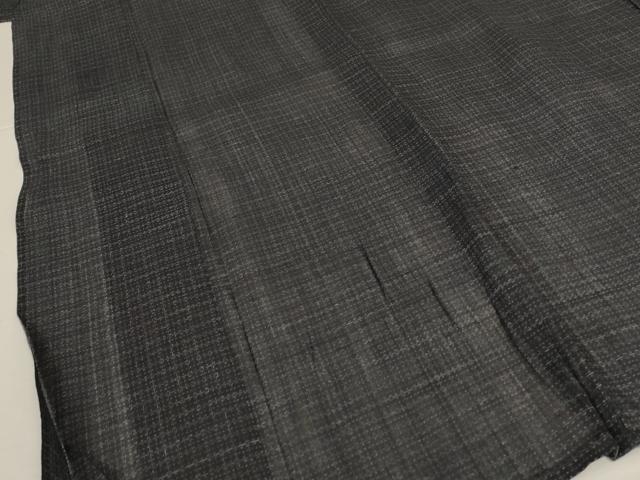 平和屋着物＊夏物　重要無形文化財　本場宮古上布　格子　苧麻　逸品　AABK9414jd