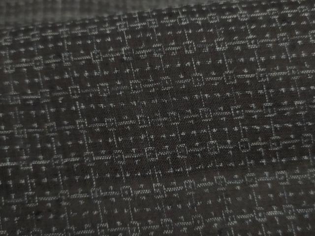 平和屋着物＊夏物　重要無形文化財　本場宮古上布　格子　苧麻　逸品　AABK9414jd