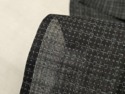 平和屋着物＊夏物　重要無形文化財　本場宮古上布　格子　苧麻　逸品　AABK9414jd