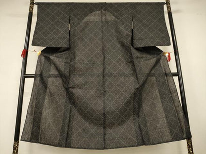平和屋着物＊夏物　上布　菱文　麻　逸品　AABK9424jd