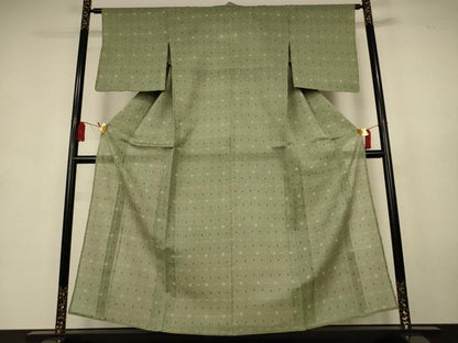 平和屋着物＊夏物　紗紬　絣文　正絹　逸品　AABK9427jd