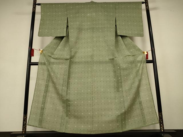平和屋着物＊夏物　紗紬　絣文　正絹　逸品　AABK9427jd