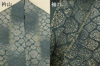 平和屋着物＊夏物　小紋　絽　石畳文　正絹　逸品　AABK9431jd