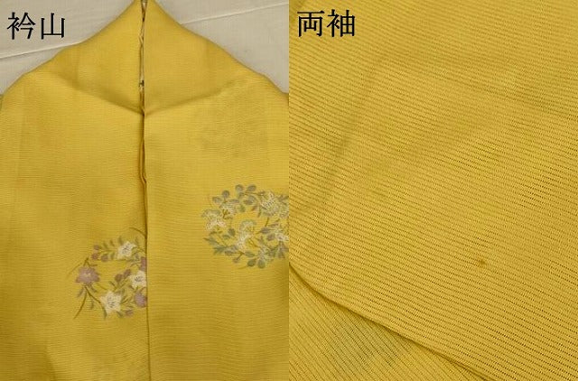 平和屋着物＊夏物　小紋　絽　草花丸文　正絹　逸品　AABK9446jd